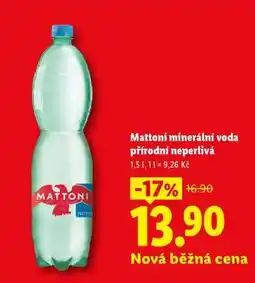 Lidl Mattoni minerální voda přírodní neperlivá nabídka