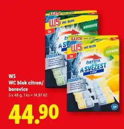 Lidl W5 WC blok citron/borovice nabídka