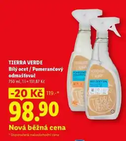 Lidl TIERRA VERDE Bílý ocet / Pomerančový odmašťovač nabídka