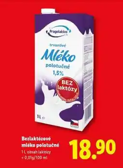 Lidl Bezlaktózové mléko polotučné nabídka