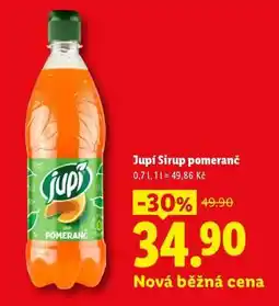 Lidl JUPÍ SIRUP pomeranč nabídka