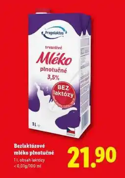 Lidl Bezlaktózové mléko plnotučné nabídka