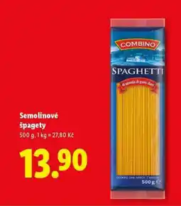 Lidl Semolinové špagety nabídka
