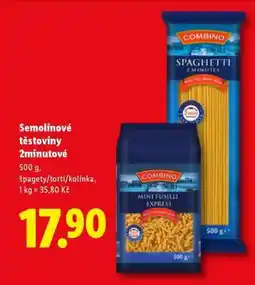 Lidl Semolinové těstoviny 2minutové nabídka