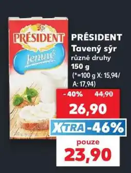 Kaufland Président tavený sýr nabídka