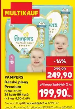 Kaufland PAMPERS Dětské pleny Premium nabídka