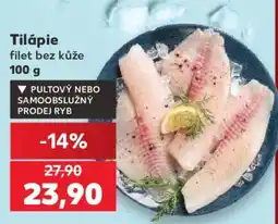 Kaufland Tilápie filet bez kůže 100 g nabídka