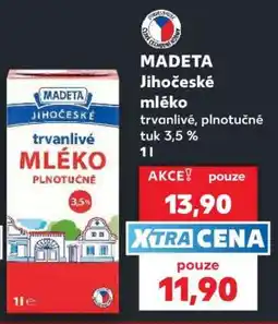 Kaufland MADETA Jihočeské mléko nabídka