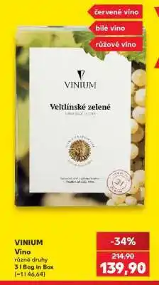 Kaufland VINIUM Veltlínské zelené nabídka