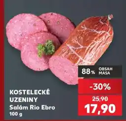 Kaufland KOSTELECKÉ UZENINY Salám Rio Ebro 100 g nabídka