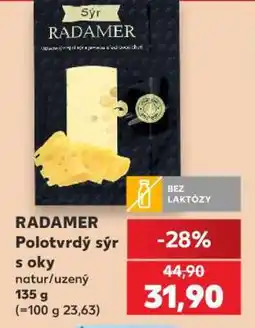 Kaufland RADAMER Polotvrdý sýr s oky nabídka