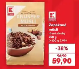 Kaufland Zapékané müsli nabídka
