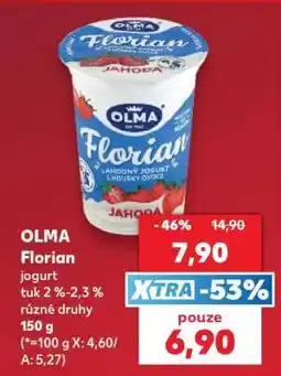 Kaufland OLMA Florian jogurt nabídka
