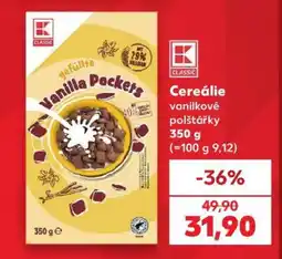 Kaufland Cereálie vanilkové polštářky nabídka