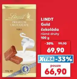 Kaufland Lindt Gold čokoláda nabídka