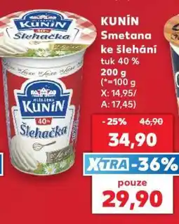 Kaufland Kunín Smetana ke šlehání nabídka
