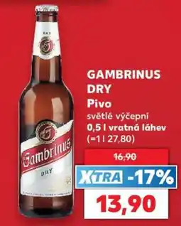 Kaufland GAMBRINUS DRY nabídka