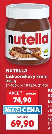 Kaufland Nutella Lískooříškový krém nabídka