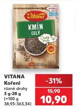 Kaufland Vitana koření nabídka
