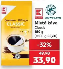 Kaufland Mletá káva Classic nabídka