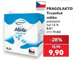 Kaufland PRAGOLAKTO Trvanlivé mléko nabídka