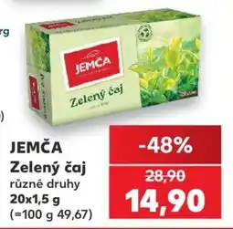 Kaufland Jemča Zelený čaj nabídka