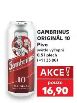 Kaufland Gambrinus Originál 10 nabídka