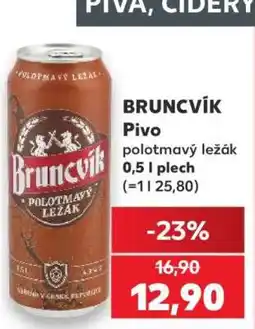 Kaufland BRUNCVÍK Pivo polotmavý ležák nabídka
