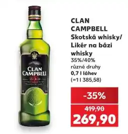 Kaufland CLAN CAMPBELL Skotská whisky/Likér na bázi whisky nabídka