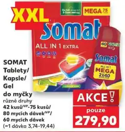 Kaufland SOMAT Tablety/Kapsle/Gel do myčky nabídka