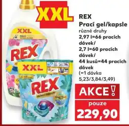 Kaufland REX Prací gel/kapsle nabídka