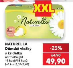 Kaufland NATURELLA Dámské vložky s křidélky nabídka