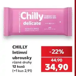 Kaufland Chilly intimní ubrousky nabídka
