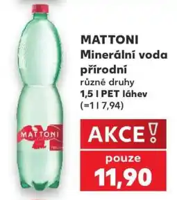 Kaufland MATTONI Minerální voda přírodní nabídka