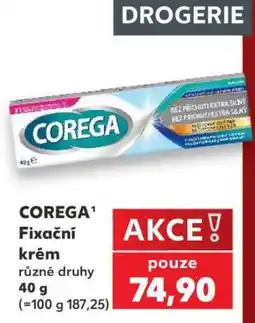 Kaufland Corega fixační krém nabídka