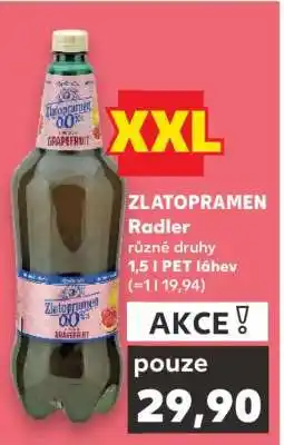 Kaufland Zlatopramen Radler nabídka