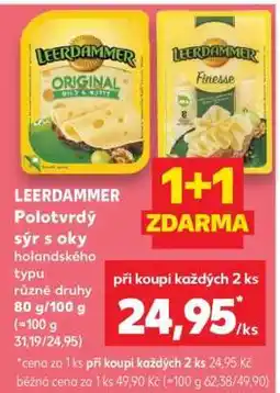 Kaufland LEERDAMMER Polotvrdý sýr nabídka