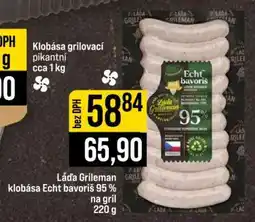Jip Láďa Grileman klobása Echt bavoriš 95 % na gril nabídka