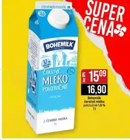 Jip Bohemilk čerstvé mléko polotučné 1,5 % nabídka