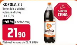 Terno Kofola limonáda s příchutí vybrané druhy nabídka