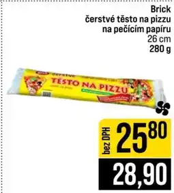Jip Brick čerstvé těsto na pizzu na pečícím papíru nabídka
