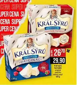Jip Král sýrů hermelín originál paprika zelený pepř nabídka