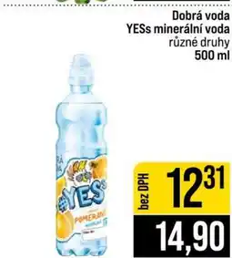 Jip DOBRÁ VODA YESS MINERÁLNÍ VODA nabídka