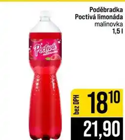 Jip Poděbradka Poctivá limonáda malinovka nabídka