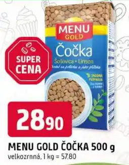 Trefa Menu gold čočka nabídka