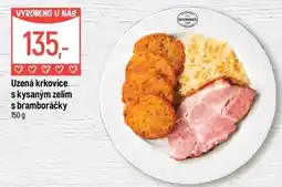 Globus Uzená krkovice s kysaným zelím s bramboráčky nabídka