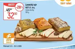 Globus Lovecký sýr 45 % t. v s nabídka