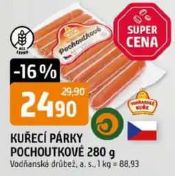 Trefa Vodňanské kuřecí párky pochoutkové nabídka