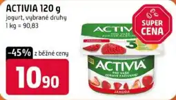 Trefa Activia jogurt, vybrané druhy nabídka