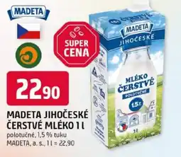 Trefa Madeta jihočeské čerstvé mléko nabídka